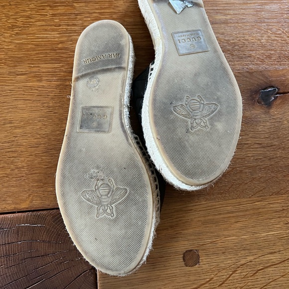 Gucci Black Espadrille Slides - Picture 3 of 3